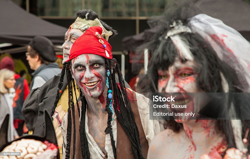 Zombie Walk Toronto, Сanada - October 25, 2014: People Dressed as Zombies Walking in the Streets of Toronto, ON during the annual Toronto Zombie Walk Adult Stock Photo