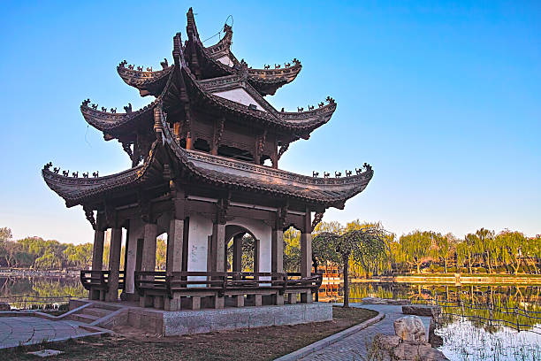 istock Scenery of a Chinese park 520439513