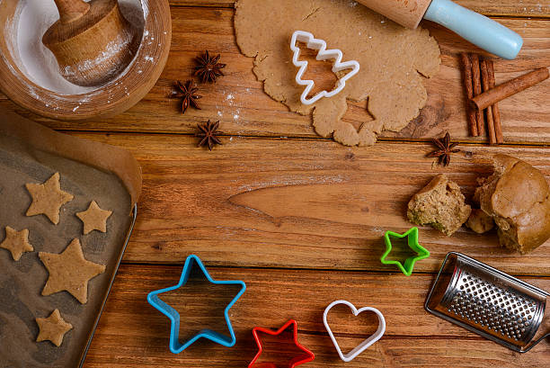 istock Making variety of Christmas cookies 520439761