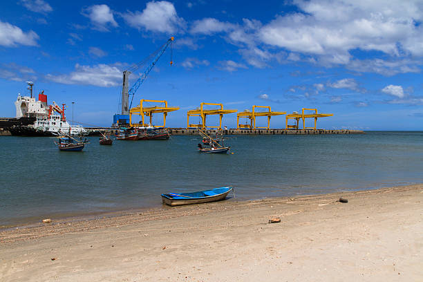 istock Fishing boat parking at sea port 520439873
