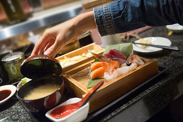 istock Focus on showing miso soup 520440043