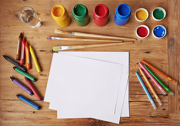 創造性の封じ込めスタイル - variation pencil color image crayon ストックフォトと画像