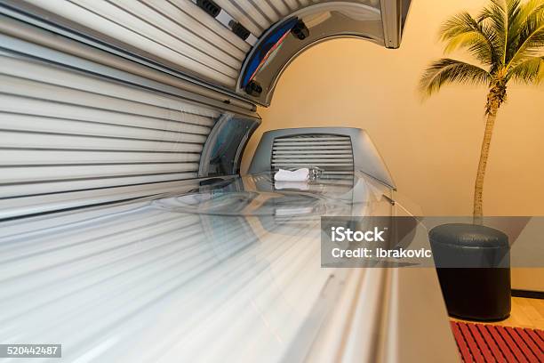 Tanning Bed Solarium At Health Club Spa Stock Photo - Download Image Now - Tanning Bed, Artificial, Sun Tan