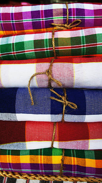 istock Colorful thai loincloth fabric 520466869