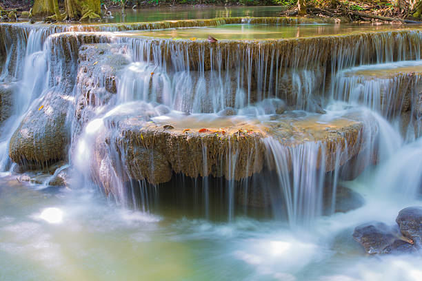 istock Waterfall in tropical forest at National park Kanchanaburi 520470543