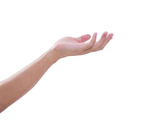 istock Man hand isolated on white background, clipping path 520471391