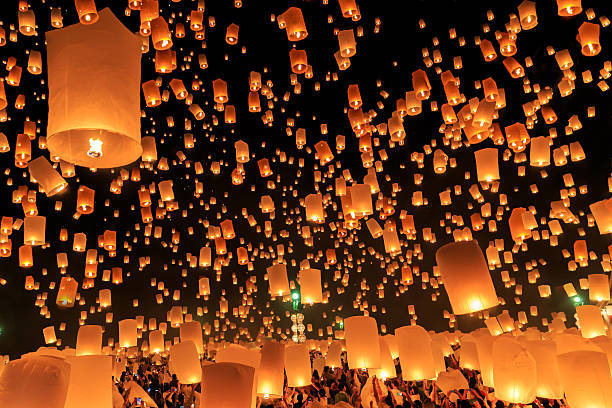 istock Yeepeng Firework Festival in Chiangmai 520490406