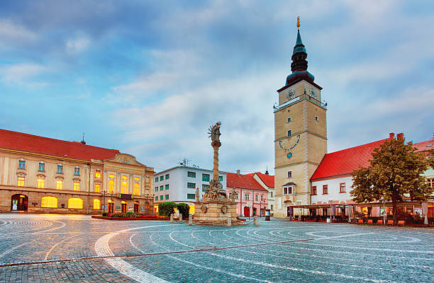 Velke Square with the Kromeriz Castle, Kromeriz, Czech republic