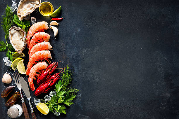 istock Shellfish plate of crustacean seafood 520490926