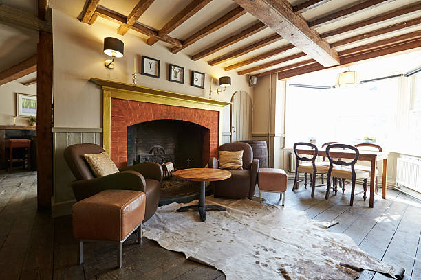 istock Empty Seating Area In Elegant Hotel Bar 520493756