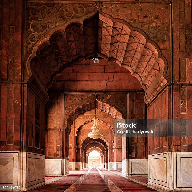 Interior Of Mosque Jama Masjid Delhi India Stok Fotoğraflar & Hindistan‘nin Daha Fazla Resimleri - Hindistan, Cami, Delhi