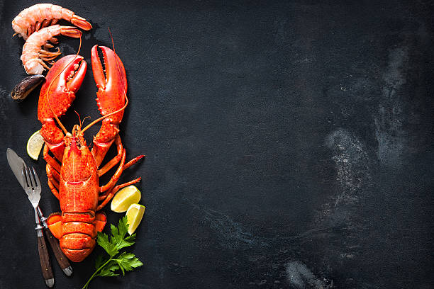 istock Shellfish plate of crustacean seafood 520495234
