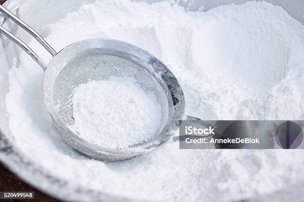 Icing Sugar Stock Photo - Download Image Now - Powdered Sugar, White Color, Sieve