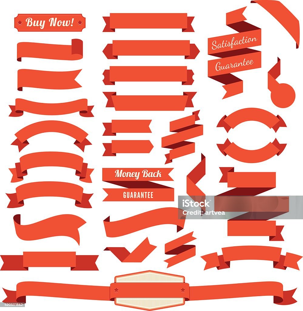 Set of the Ribbons. Vector illustration of the set of the ribbons Label stock vector