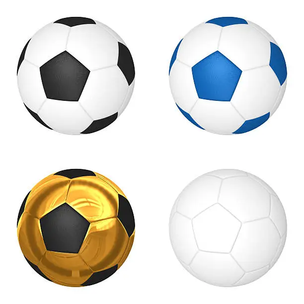 3d soccerball isolated on white background. 3d illustration