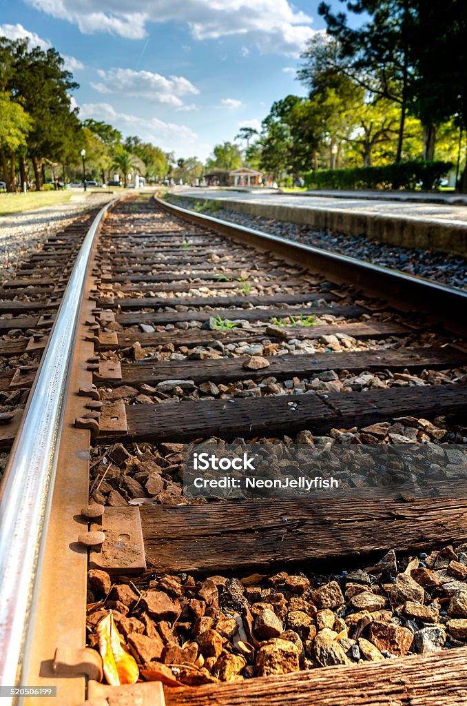 Railway An old railway running through Winter Park, Florida. Day Stock Photo