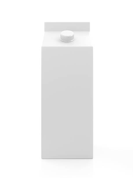 белые пустые молока или сока» изолирован на белом фоне - quart стоковые фото и изображения