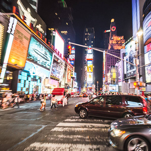 times square with billboard on the buildings