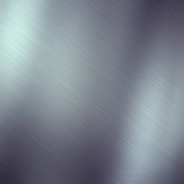 istock Metal background or texture of brushed steel plate 520511259