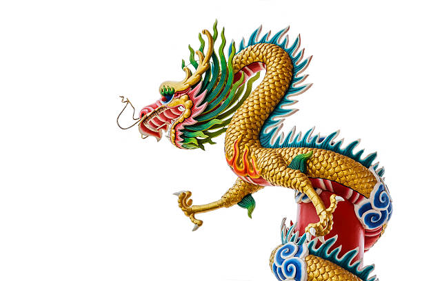 dragon em vara - asia religion statue chinese culture - fotografias e filmes do acervo