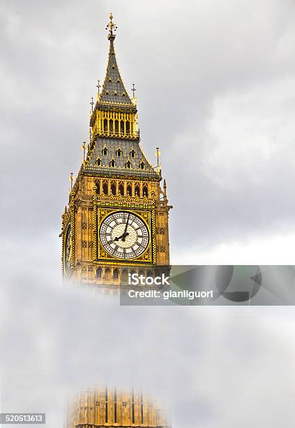 Big Ben In A Cloudy Day Stock Photo - Download Image Now - Architecture, Bell Tower - Tower, Big Ben