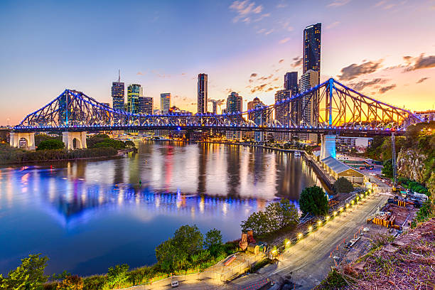 australia, la ciudad de brisbane - brisbane fotografías e imágenes de stock