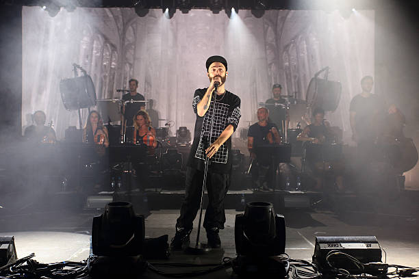 Musician Woodkid at Berlin Festival stock photo