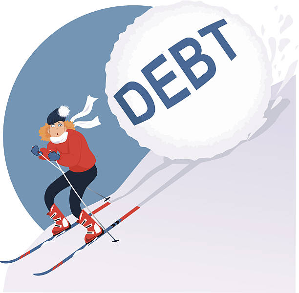 illustrazioni stock, clip art, cartoni animati e icone di tendenza di vacanza debito - palla di neve