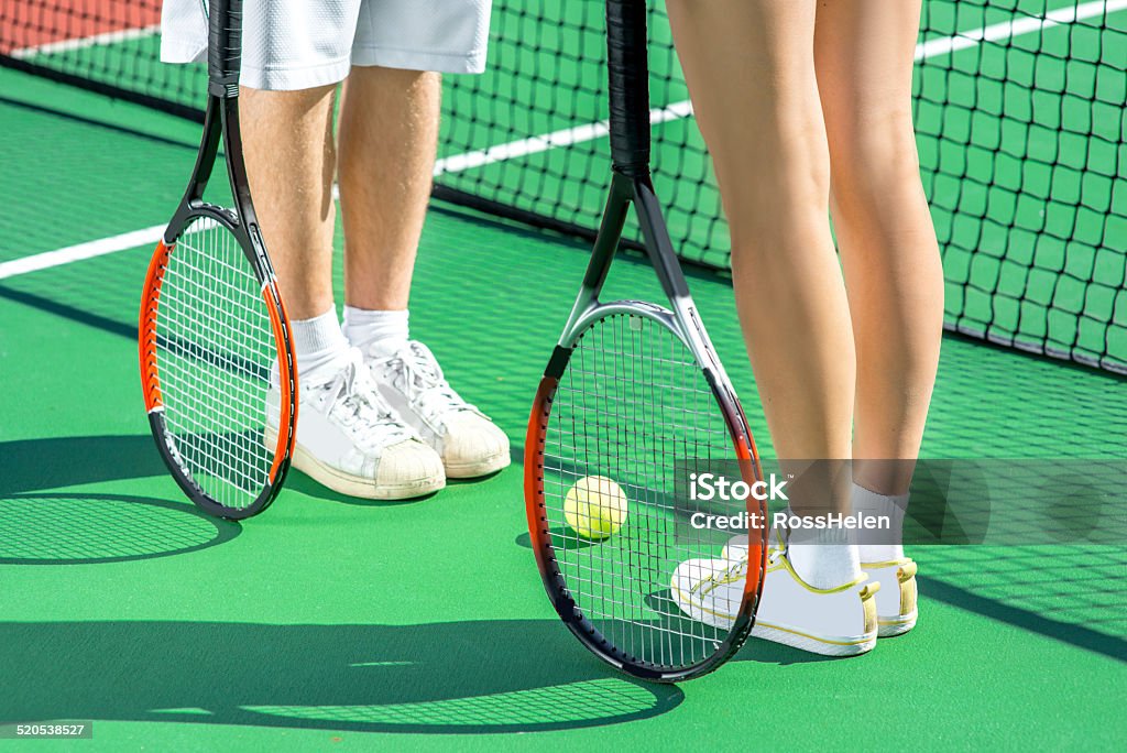 Tennis rackets Players holding tennis rackets at th tennis court Tennis Stock Photo