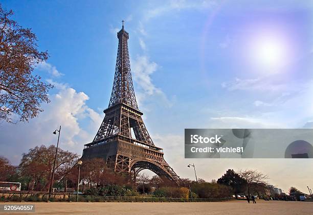 Eiffel Tower Paris France Stock Photo - Download Image Now - Architecture, Beauty, Blue