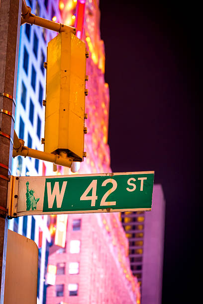 istock West 42nd St. Street sign at Times Square 520540615