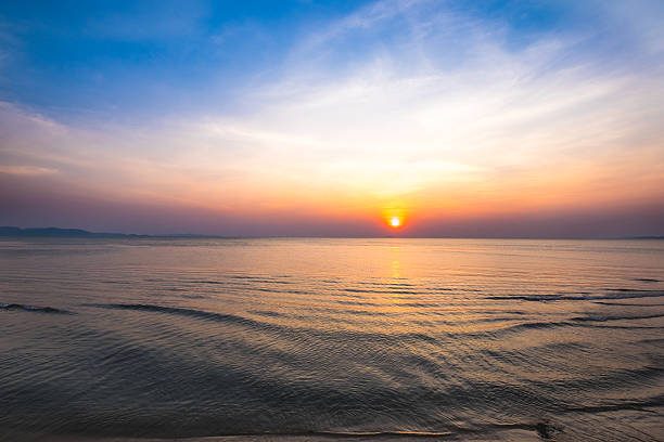 istock abstract sand beach background sunset at Pattaya in Thailand 520542058