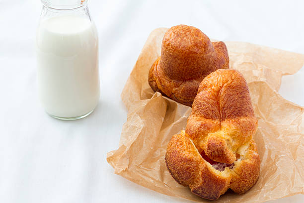 Popover with a bottle of milk