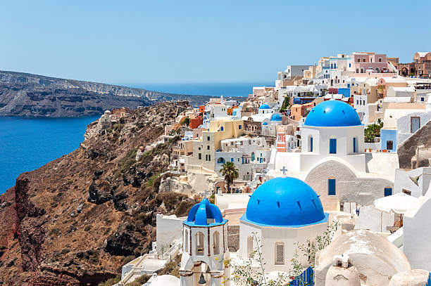 istock Santorini Oia Church Cityscape 520545574