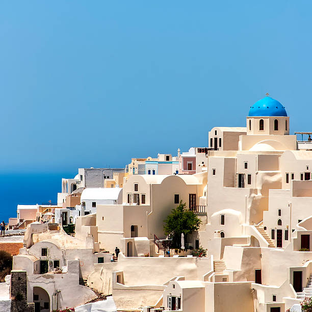 istock Santorini Oia Cityscape with Church 520546562