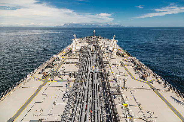 istock Grey deck of a big oil tanker 520552120