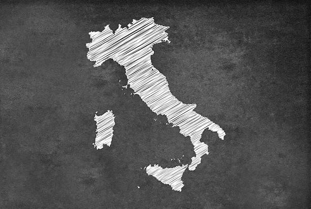 Digitale italienische Karte auf einer Tafel – Foto