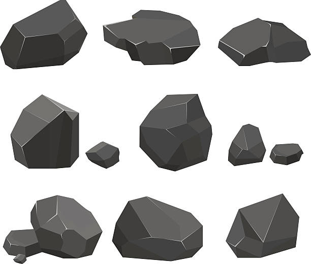 ilustrações de stock, clip art, desenhos animados e ícones de preto pedras e pedras única e de escombros - rock stone stack textured
