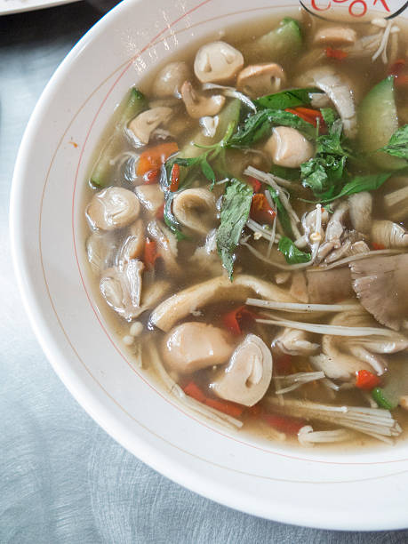 istock closed up mix mushroom soup with thai style 520564071