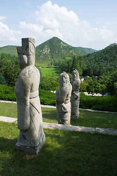 stone statue on the tomb of king conmin