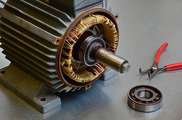Old electric motor needs maintenance Ball bearing replacement electric motor photos stock pictures, royalty-free photos & images
