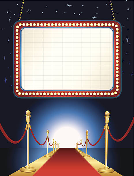 ilustraciones, imágenes clip art, dibujos animados e iconos de stock de la alfombra roja de fondo de marquesina de teatro - stage light flash