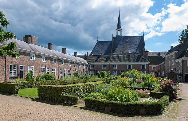 Dutch beguinage on a summer day