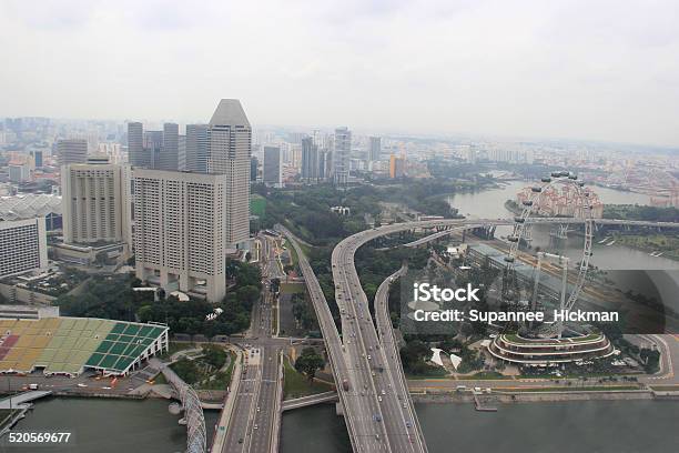 Skyview Of The Singapore Flyer Stock Photo - Download Image Now - Aerial View, Architecture, Asia