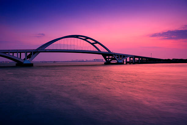 istock Xiamen wuyuan bridge at dawn 520570013