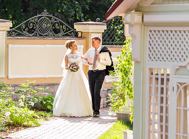 istock Bride and groom on their wedding day 520579622