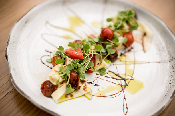 istock Healthy salad served at a restaurant 520581452