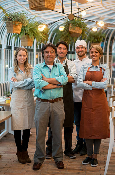 istock Group of people working at a restaurant 520581916