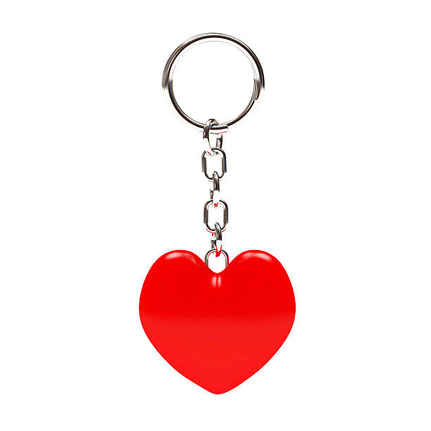 istock Key chain in the form of a red heart 520585282