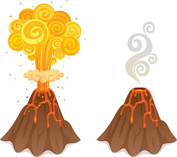 Vector illustration of Volcano